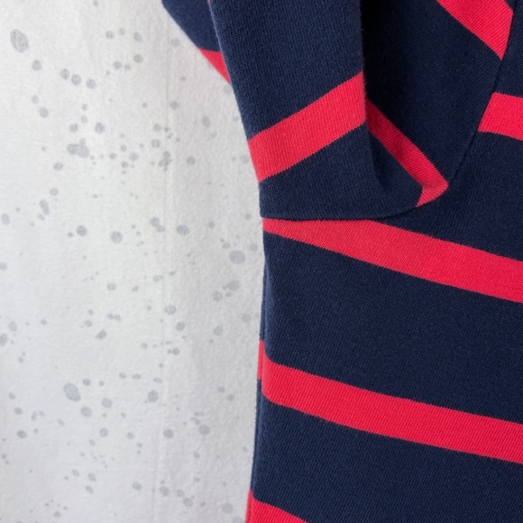 L.L. Bean Striped Mariner Dress 8 Nautical Boatneck - Picture 10 of 12